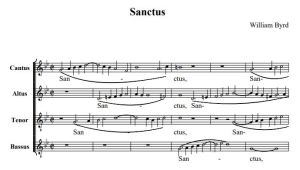 バードの４声のミサ曲より「サンクトゥス」
