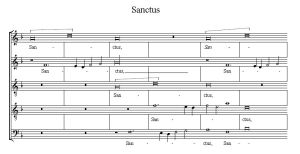 バードの５声のミサ曲から「サンクトゥス」