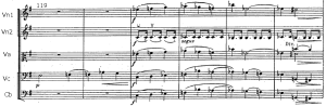 フォーレ「ピアノとオーケストラのための幻想曲」第119小節