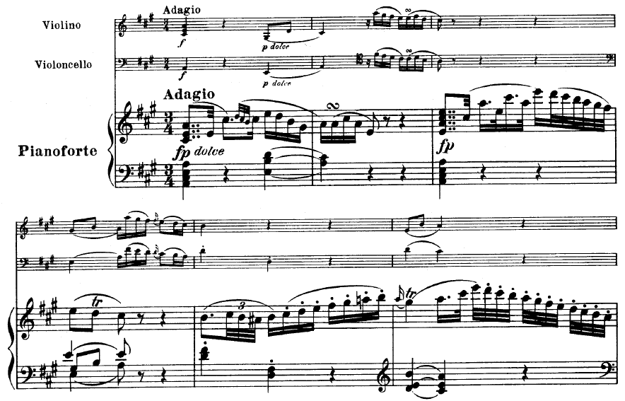 ハイドン　ピアノ三重奏曲イ長調 Hob.XV-9 第1楽章