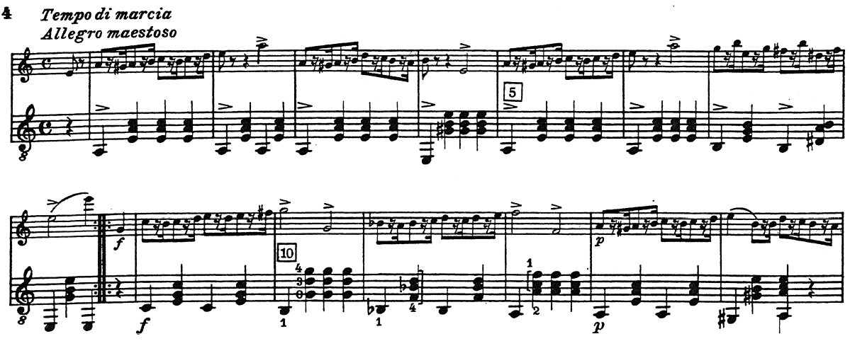 パガニーニ　チェントーネ・ディ・ソナタ第1番第1楽章主部